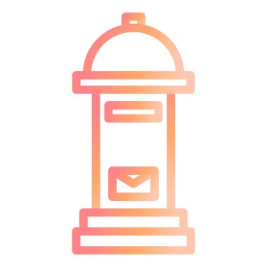 Mektup kutusu. Web simgesi basit illüstrasyon