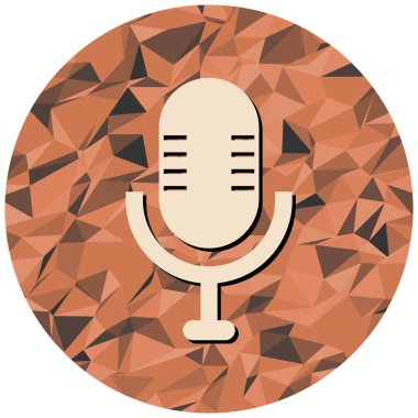 Mikrofon. Web simgesi basit tasarım