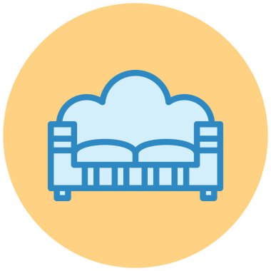 Kanepe. Web simgesi basit illüstrasyon