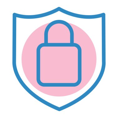 Kalkan. Web simgesi basit illüstrasyon