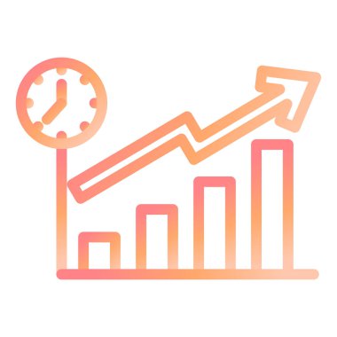Modern simge vektör illüstrasyonuna Başlama Zamanı 