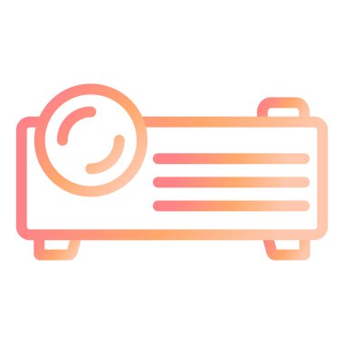 Projektör. Web simgesi basit illüstrasyon 