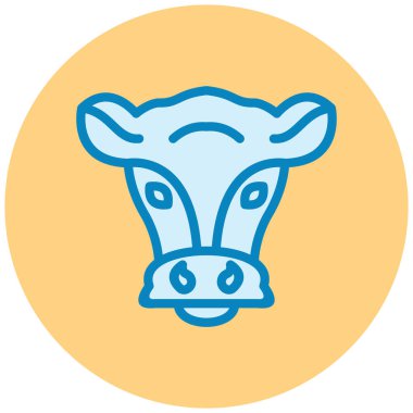 İnek. Web simgesi basit illüstrasyon