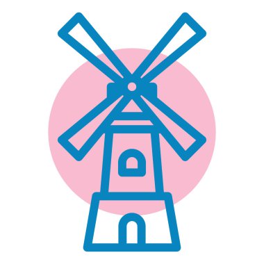 Yel değirmeni Web simgesi basit tasarım