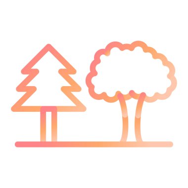 ağaçlar ikon vektör illüstrasyonu