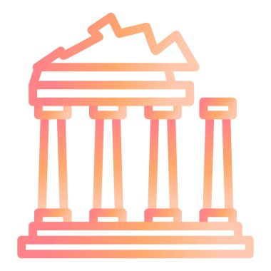 Apollo Tapınağı vektör simgesi oluşturma tabela çizimi