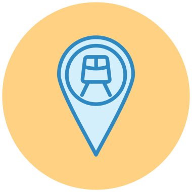 Harita iğnesi. Basit resimleme