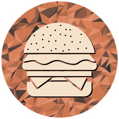 Hamburger ikonu vektör illüstrasyonu