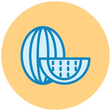 Karpuz. Web simgesi basit illüstrasyon