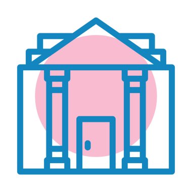 Bina. Web simgesi basit illüstrasyon