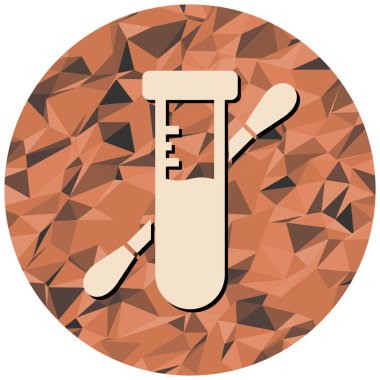 Test tübü simgesinin vektör illüstrasyonu