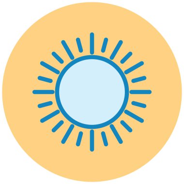 Güneş. Web simgesi basit illüstrasyon