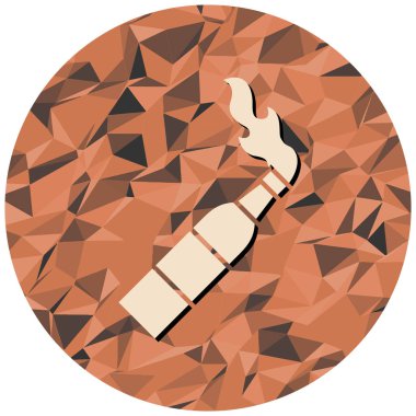 Molotof kokteyli simgesi, vektör illüstrasyonu basit tasarım