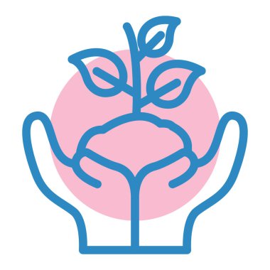 Bitki. Web simgesi basit illüstrasyon