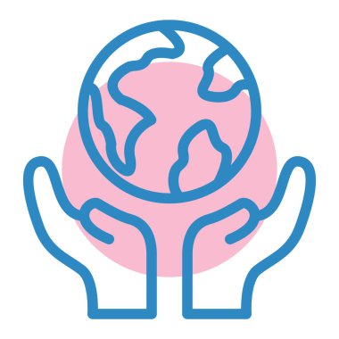 Toprak. Web simgesi basit illüstrasyon