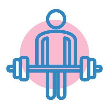 fitness ve jimnastik vektörü simgesi