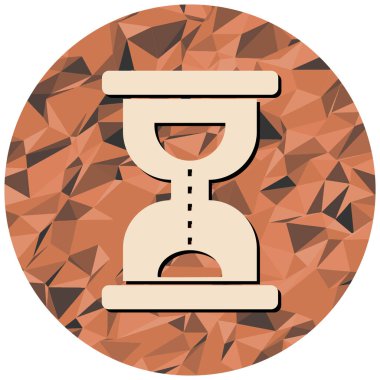 Moda biçimi izole edilmiş arkaplanda kum saati simgesi