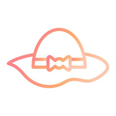 Bayan şapkası. Web simgesi basit tasarım