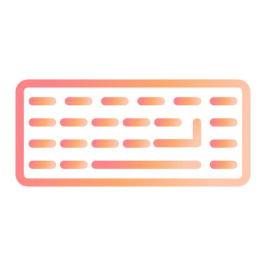 Klavye. Web simgesi basit illüstrasyon 