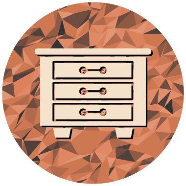 Dolap. Web simgesi basit illüstrasyon