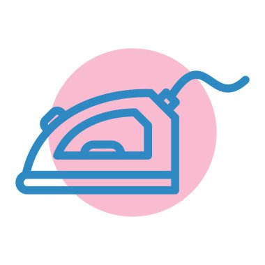 Ütü yapıyorum. Web simgesi basit illüstrasyon