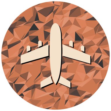 Uçak. Web simgesi basit illüstrasyon