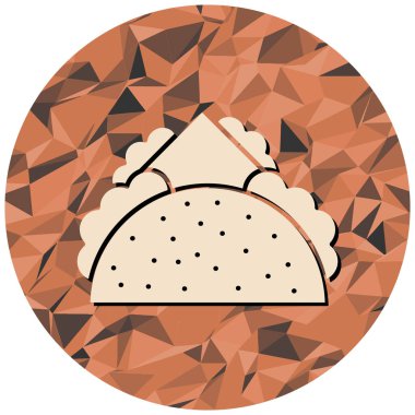 Hamburger. Web simgesi basit tasarım