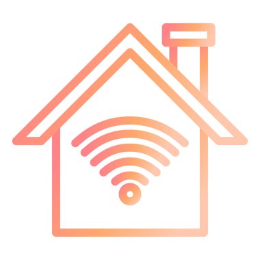 Smart Home modern simge vektör çizimi 