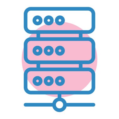 veritabanı. Web simgesi basit illüstrasyon