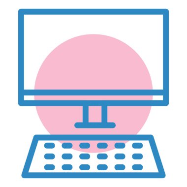 Bilgisayar. Web simgesi basit illüstrasyon