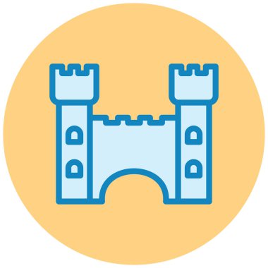 Şato. Web simgesi basit illüstrasyon