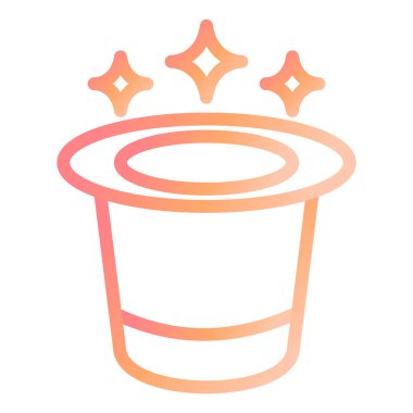 Sihirli Şapka modern ikon vektör illüstrasyonu 