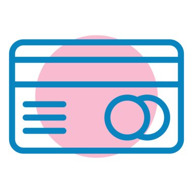 Kredi kartıyla. Basit resimleme