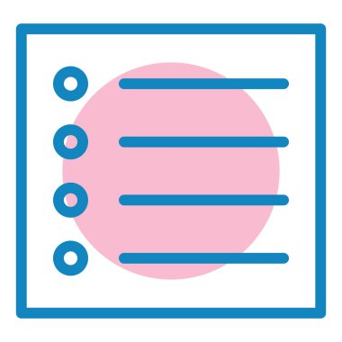 Kontrol listesi. Web simgesi basit illüstrasyon