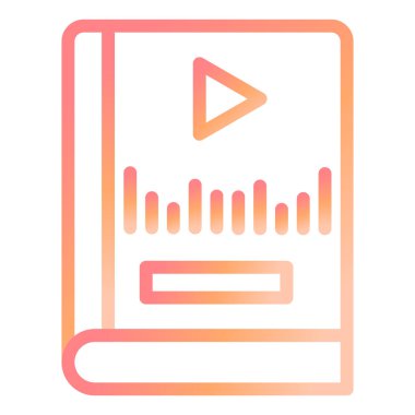 Ses kitabı. Web simgesi basit illüstrasyon