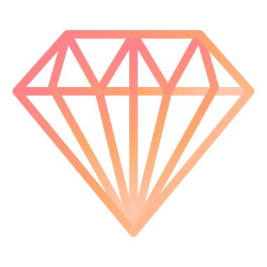 Elmas. Web simgesi basit illüstrasyon