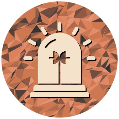 Mezar. Web simgesi vektör illüstrasyonu