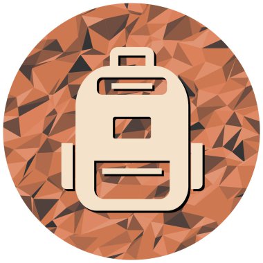 Okul sırt çantası ikonu. vektör illüstrasyonu