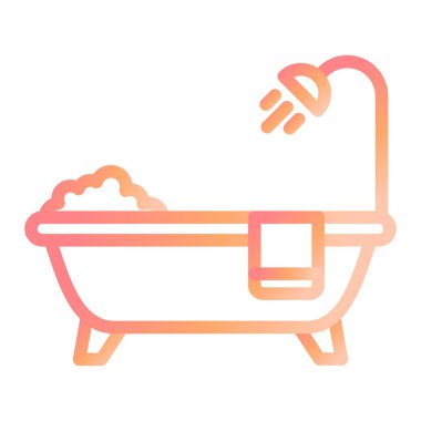 banyo ikonu vektör illüstrasyonu