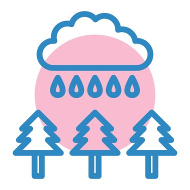 Hava durumu. Web simgesi basit illüstrasyon