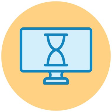 Online iş vektör simgesi