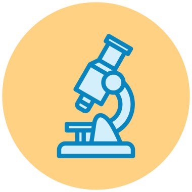 Mikroskop. Web simgesi basit illüstrasyon