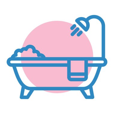 Küvet. Web simgesi basit tasarım