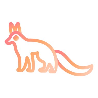 Tilki. Web simgesi basit illüstrasyon 