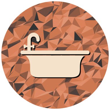 Küvet ikonu vektör illüstrasyonu