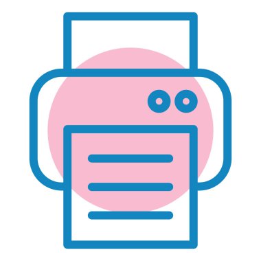 Yazıcı modern simgesinin vektör illüstrasyonu