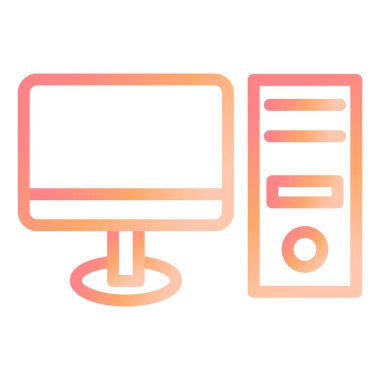 Bilgisayar. Web simgesi basit illüstrasyon 