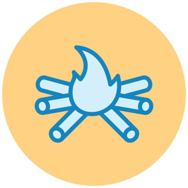 Yangın. Web simgesi basit illüstrasyon