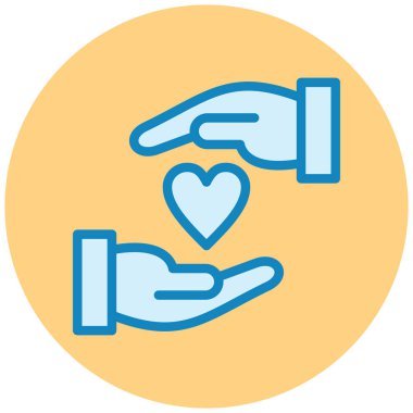 hayırseverlik ve bağış ikonu düz tasarım