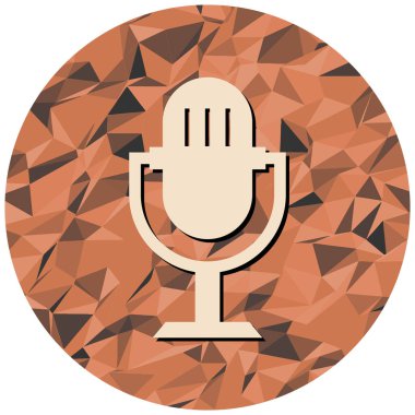 Mikrofon. Web simgesi basit tasarım